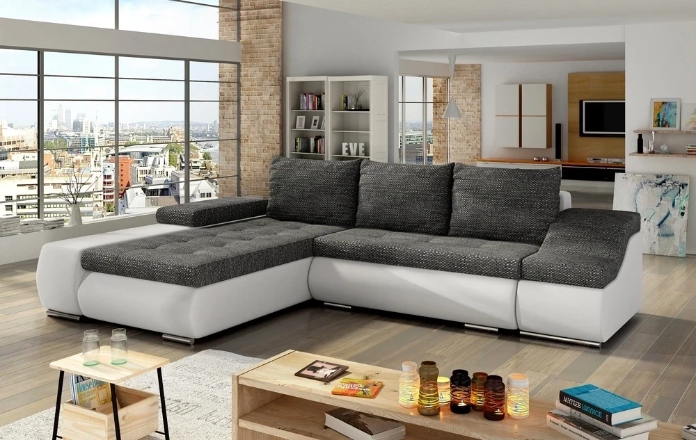 SleepSavvy Corner Sofa bed with Storage B02/S17, Corner Side Facing Sofa: Left Corner