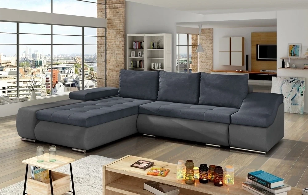 SleepSavvy Corner Sofa bed with Storage S76/S93, Corner Side Facing Sofa: Left Corner