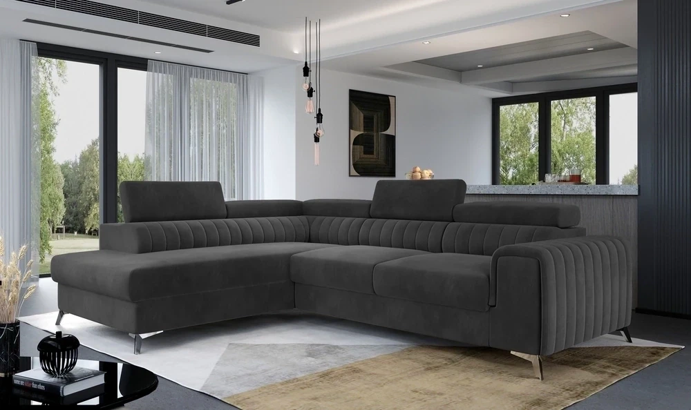 English Classic Corner Sofa bed with Storage M97, Corner Side Facing Sofa: Left Corner