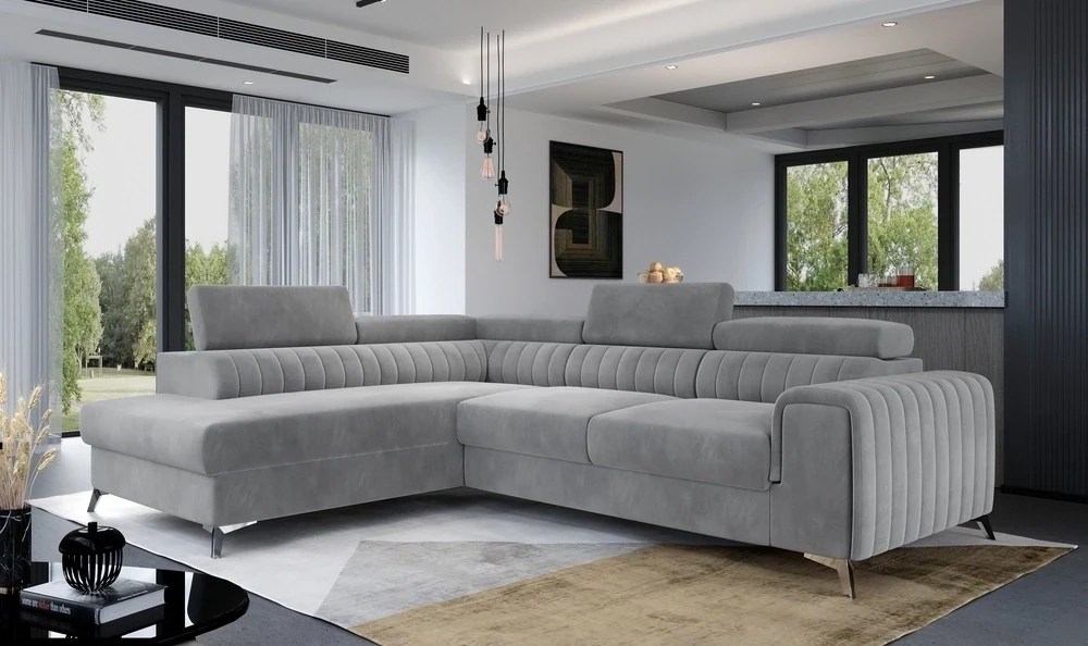 English Classic Corner Sofa bed with Storage M84, Corner Side Facing Sofa: Left Corner