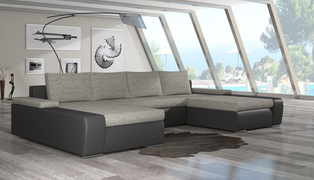 Leeds U shaped sofa bed with storage S11/B01, Corner Side Facing Sofa: Left Corner