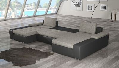 Leeds U shaped sofa bed with storage B01/S11