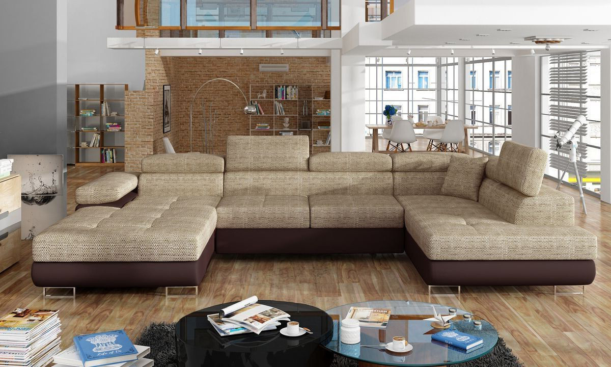 DreamCushion U shaped sofa bed with storage B03/S66