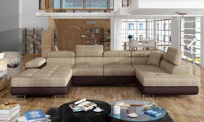 DreamCushion U shaped sofa bed with storage B03/S66