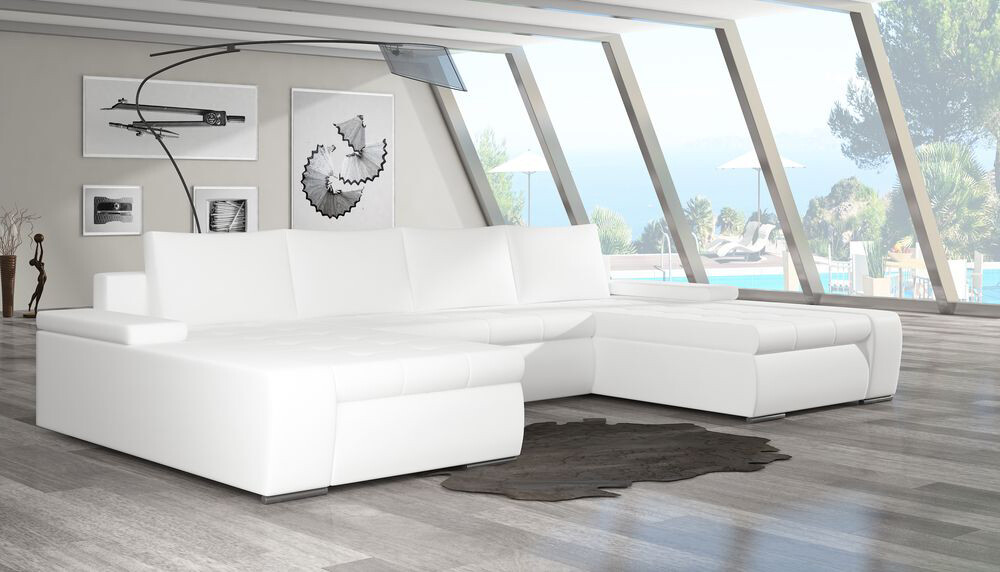 Leeds U shaped sofa bed with storage S17