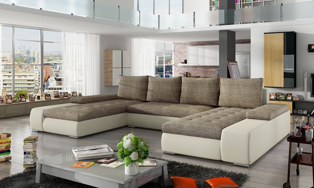 Leeds U shaped sofa bed with storage B03/S33