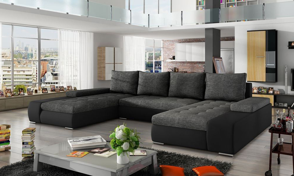 Leeds U shaped sofa bed with storage S05/S11