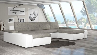 Leeds U shaped sofa bed with storage B01/S17