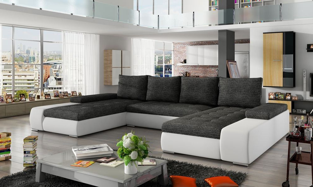 Leeds U shaped sofa bed with storage B02/S17