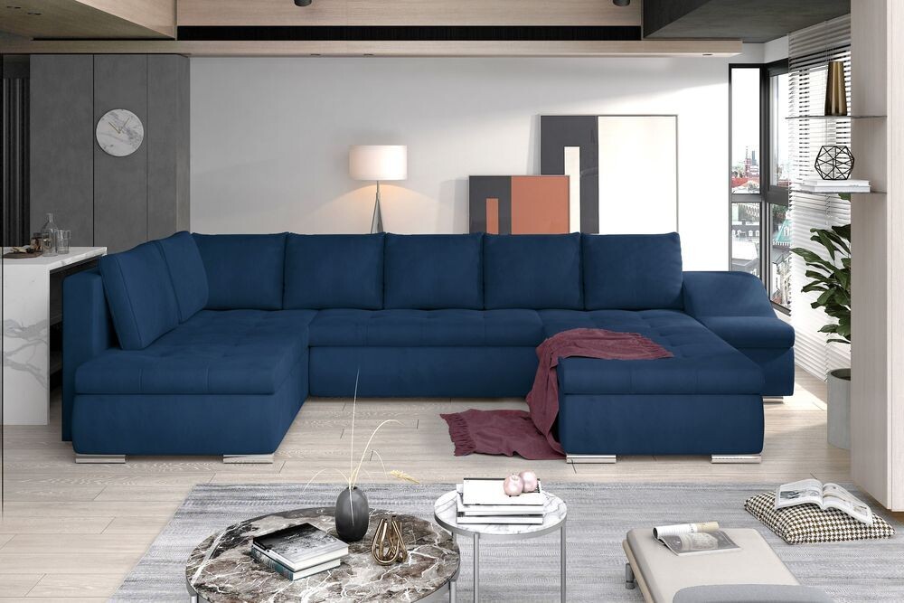 SofaSleep U shaped sofa bed with storage M77, Corner Side Facing Sofa: Left Corner
