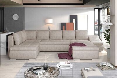 SofaSleep U shaped sofa bed with storage P02