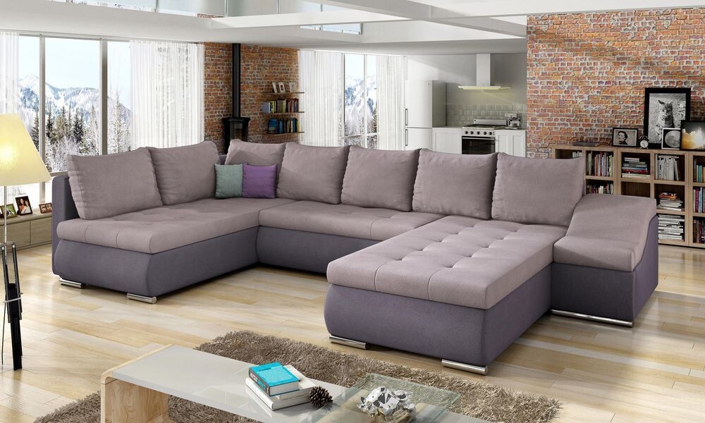 SofaSleep U shaped sofa bed with storage S61/S65, Corner Side Facing Sofa: Left Corner