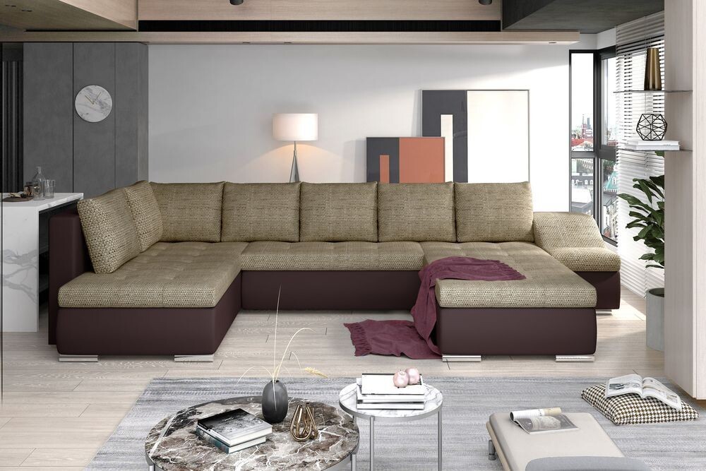 SofaSleep U shaped sofa bed with storage B03/S66