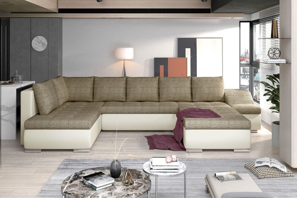 SofaSleep U shaped sofa bed with storage B03/S33, Corner Side Facing Sofa: Left Corner