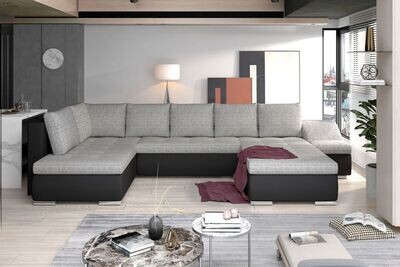 SofaSleep U shaped sofa bed with storage B01/S11