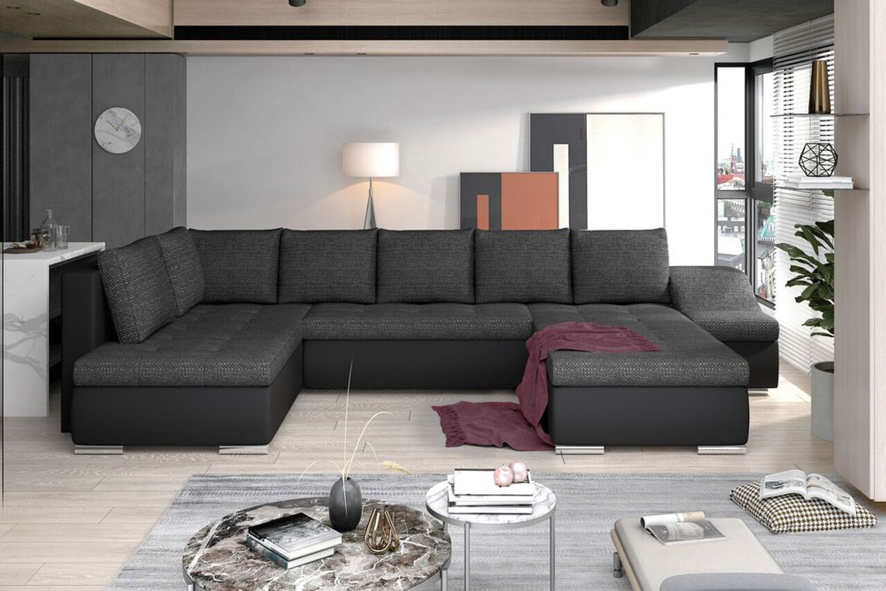 SofaSleep U shaped sofa bed with storage B02/S11, Corner Side Facing Sofa: Left Corner