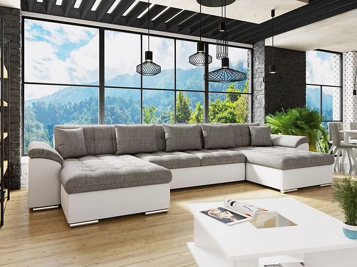 U Shaped ErgoSlumber Sofa Bed With Storage