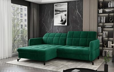 London Two Corner Sofa bed with Storage K19