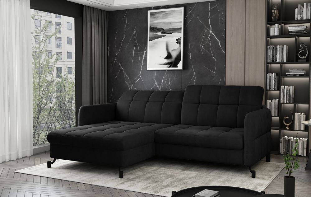 London Two Corner Sofa bed with Storage M99, Corner Side Facing Sofa: Left Corner