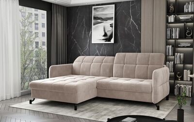 London Two Corner Sofa bed with Storage P02