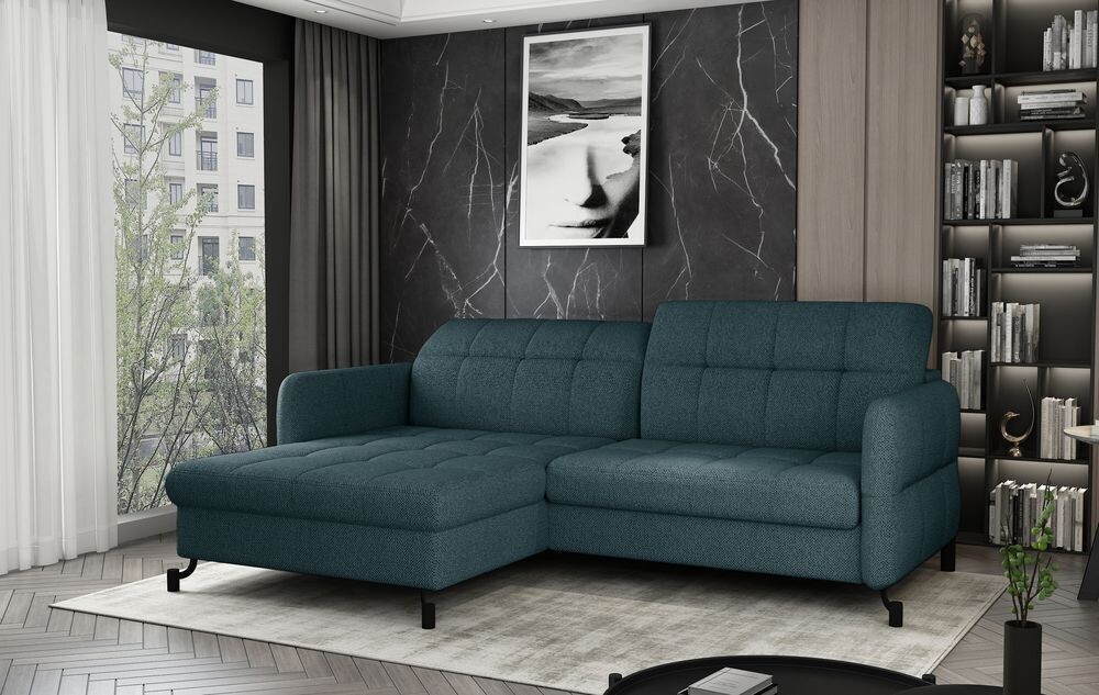 London Two Corner Sofa bed with Storage G75, Corner Side Facing Sofa: Left Corner