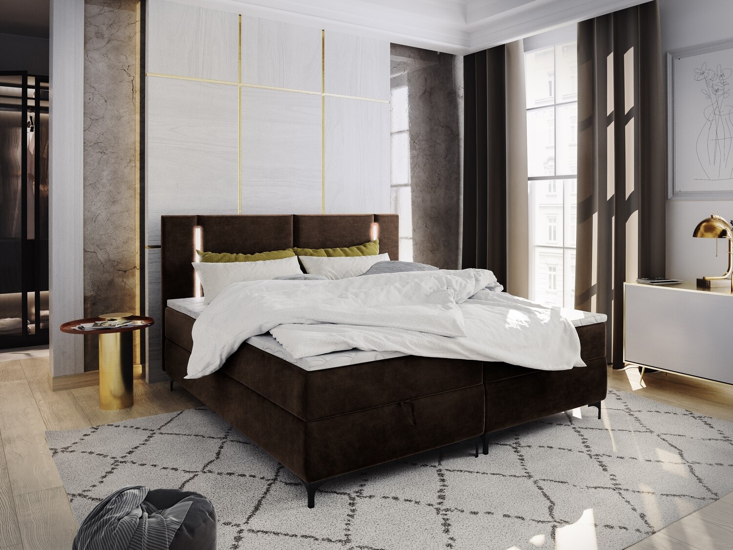 Led Lift Up Storage Bed T08