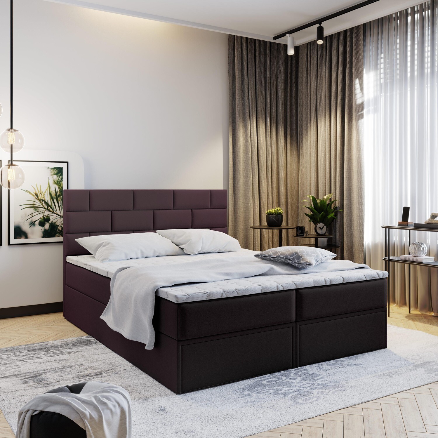 Top Lift Up Storage Bed S066 (Eco Leather)