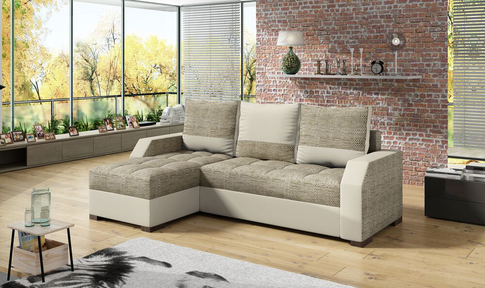 Amelia Corner Sofa bed with Storage B03/S33, Corner Side Facing Sofa: Left Corner