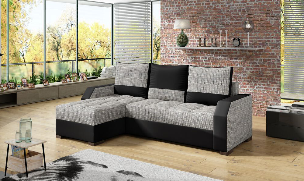 Amelia Corner Sofa bed with Storage B01/S11, Corner Side Facing Sofa: Left Corner