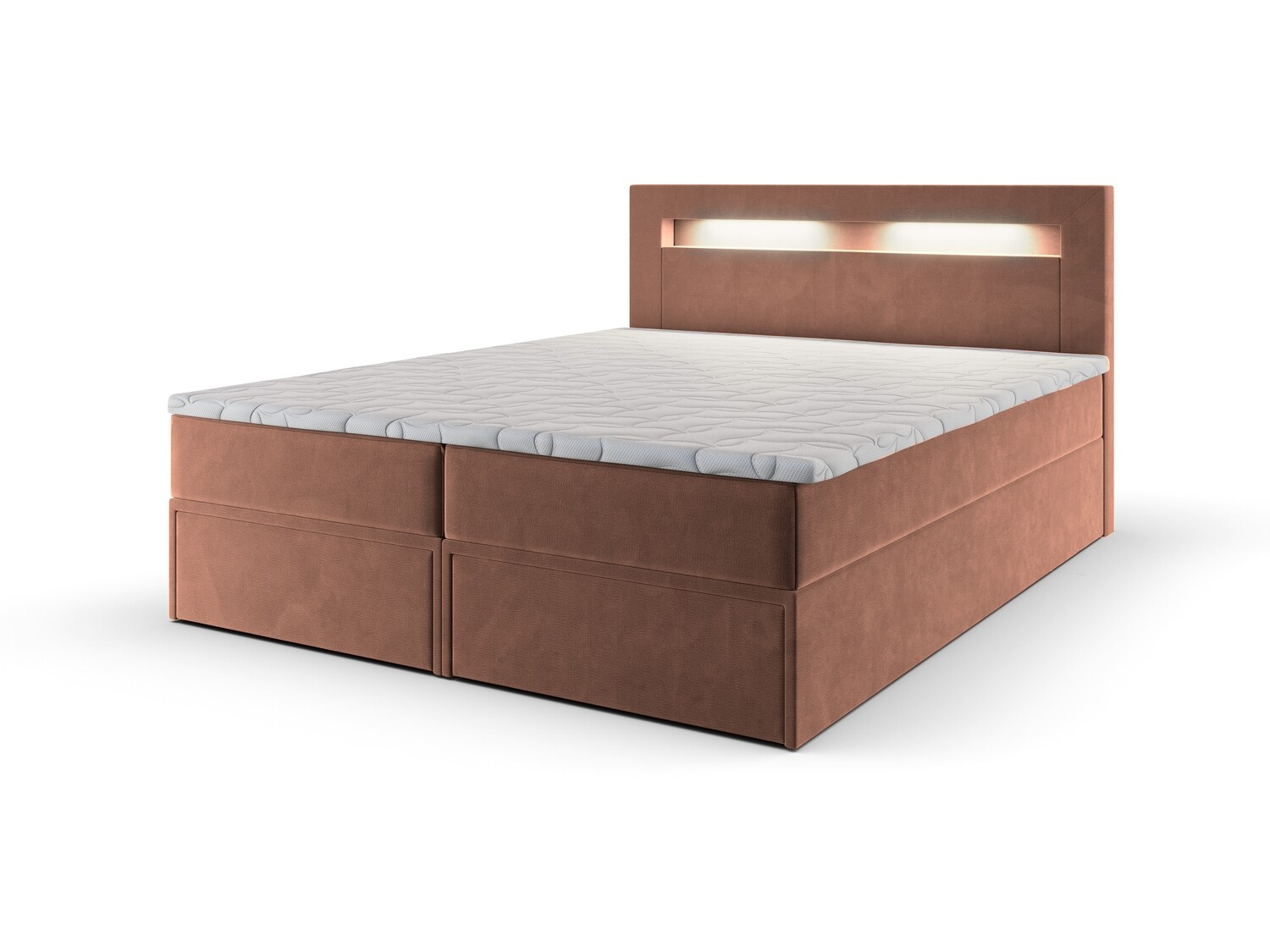 Ethan Lift Up Storage Bed M61, LED Light: White