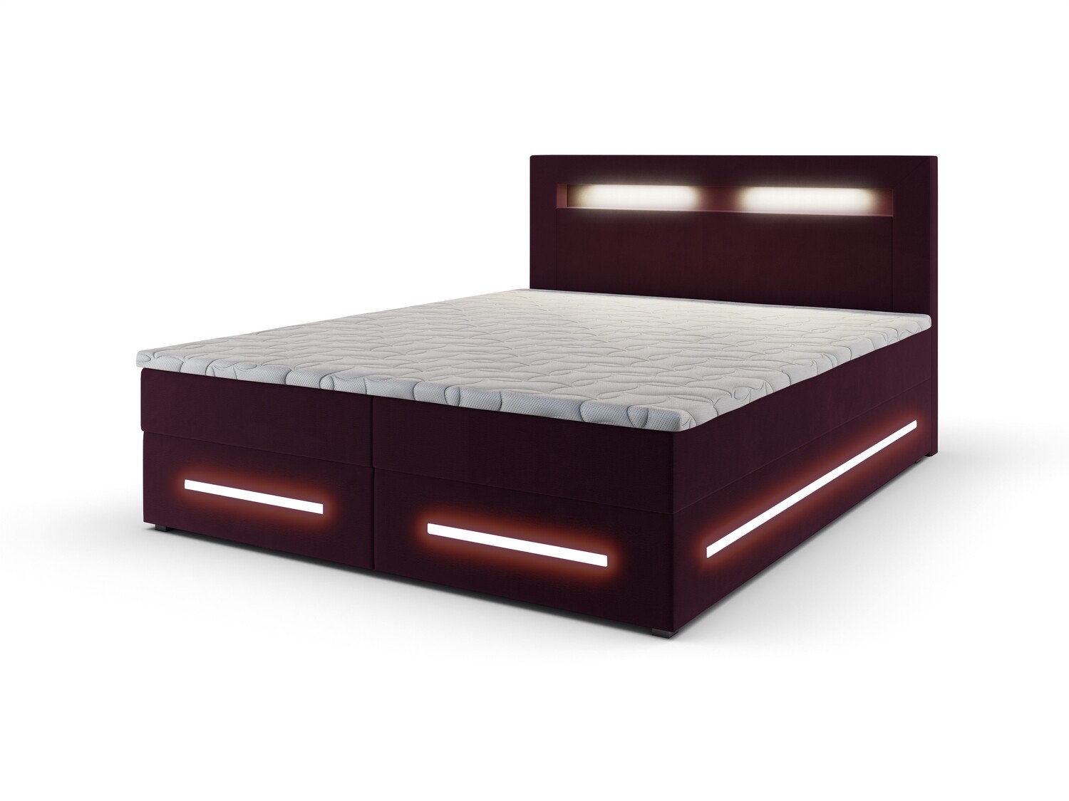 Somerset Lift Up Storage Bed M69, LED Light: White