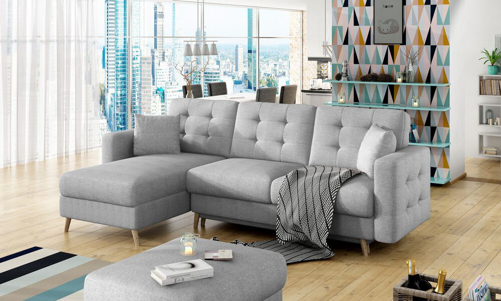 Avero Corner Sofa bed with Storage S21, Corner Side Facing Sofa: Left Corner