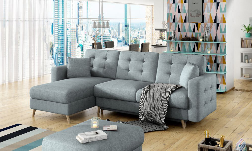 Avero Corner Sofa bed with Storage S72, Corner Side Facing Sofa: Left Corner