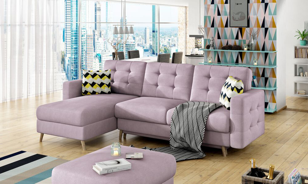 Avero Corner Sofa bed with Storage SR61, Corner Side Facing Sofa: Left Corner