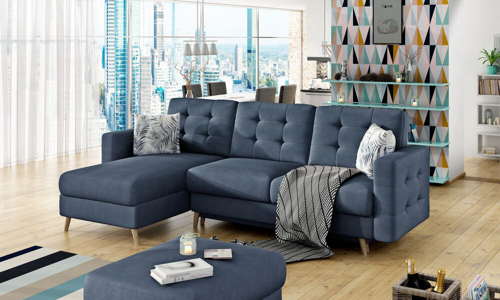 Avero Corner Sofa bed with Storage SR76, Corner Side Facing Sofa: Left Corner