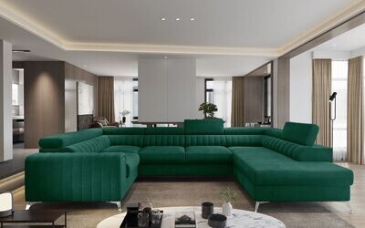 English Classic U shaped sofa bed with storage K19