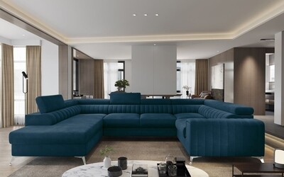 English Classic U shaped sofa bed with storage M77