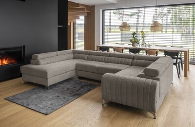 English Classic U shaped sofa bed with storage PC07
