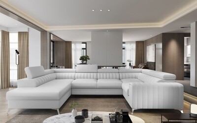 English Classic U shaped sofa bed with storage S17