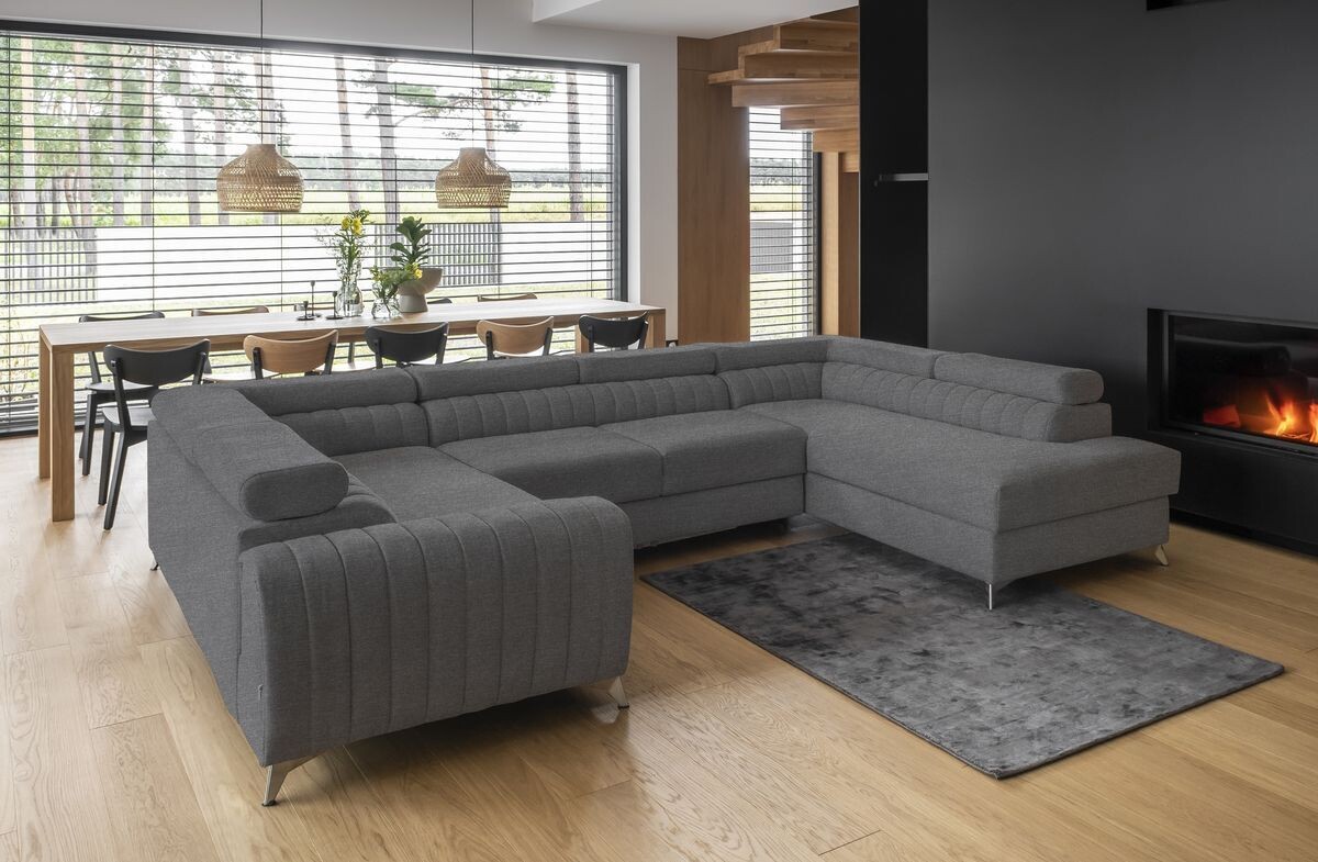 English Classic U shaped sofa bed with storage S05