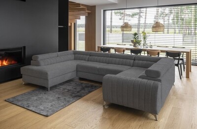 English Classic U shaped sofa bed with storage S05