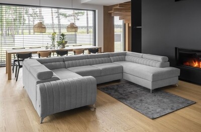 English Classic U shaped sofa bed with storage S21