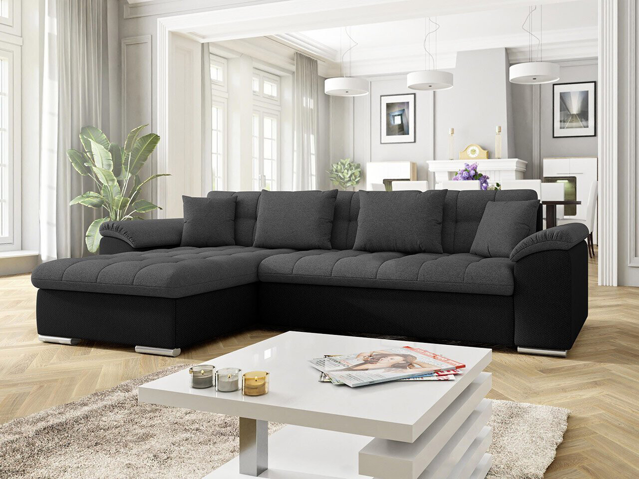Derby Corner Sofa Bed With Storage K22/K07, Corner Side Facing Sofa: Left Corner