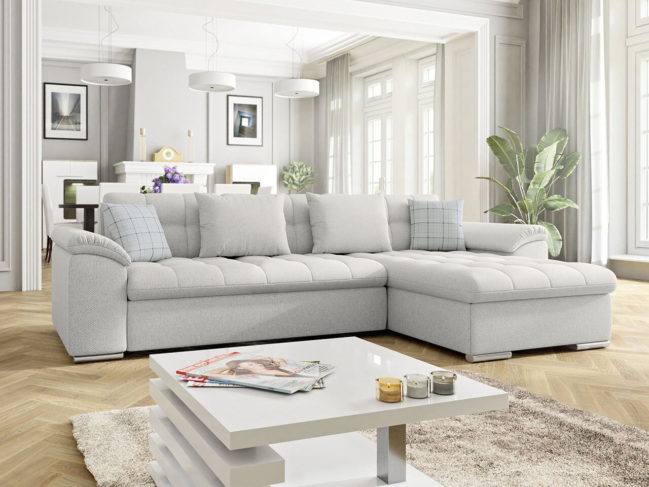Derby Corner Sofa Bed With Storage M83