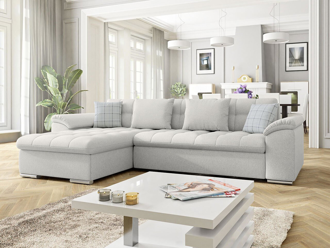 Derby Corner Sofa Bed With Storage L31