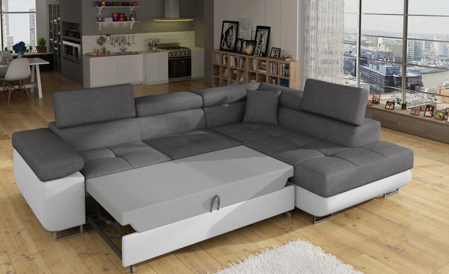 SnoozeHaven Corner Sofa bed with Storage