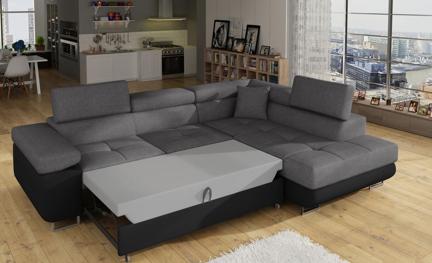 FlexiComfort Corner Sofa bed with Storage