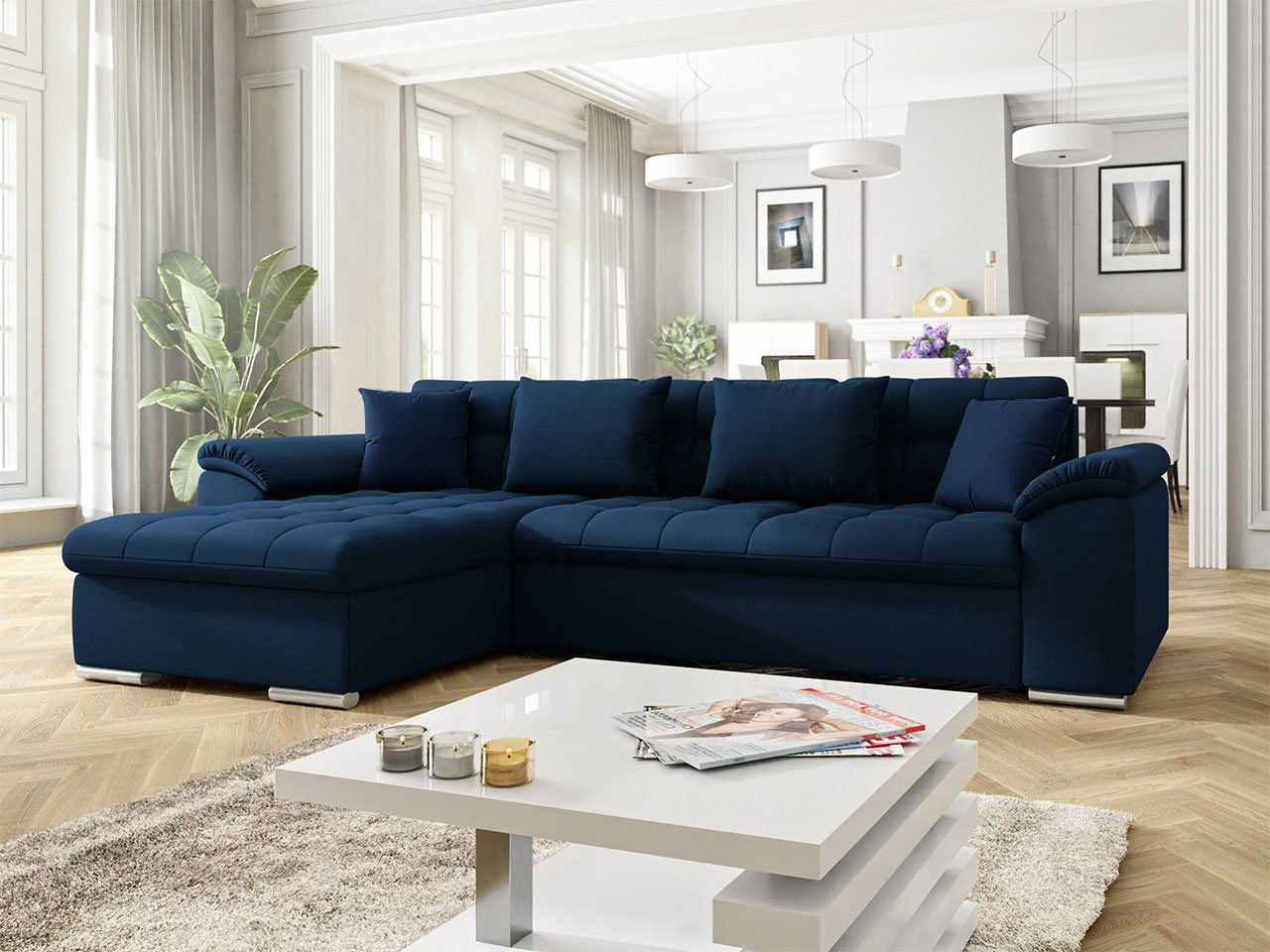 Derby Corner Sofa Bed With Storage K09, Corner Side Facing Sofa: Left Corner