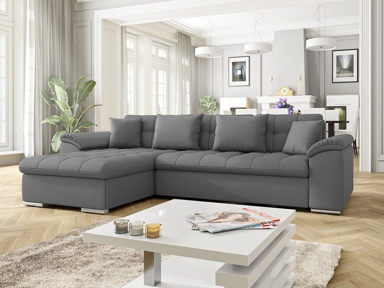 Derby Corner Sofa Bed With Storage M85, Corner Side Facing Sofa: Left Corner