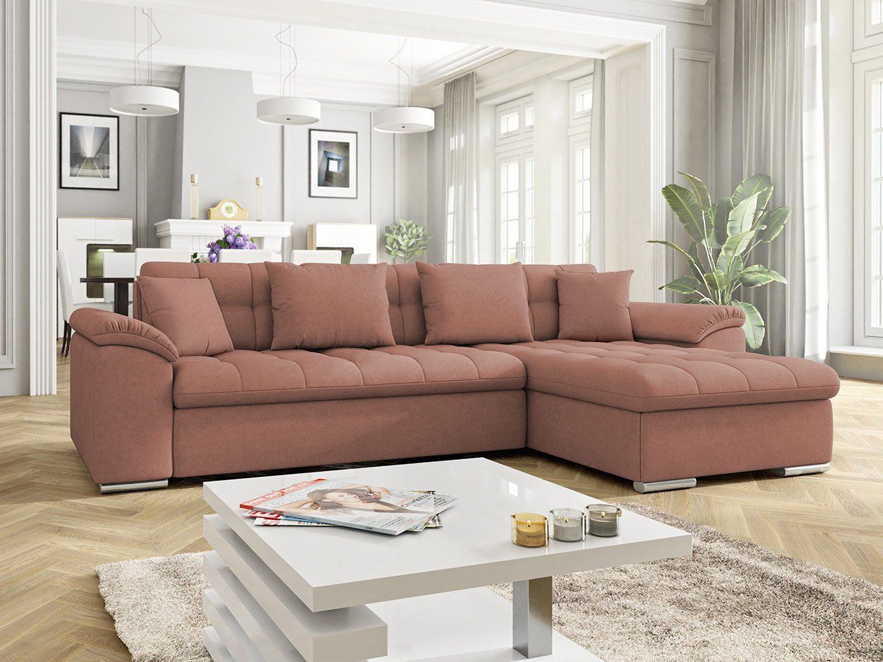 Derby Corner Sofa Bed With Storage K29